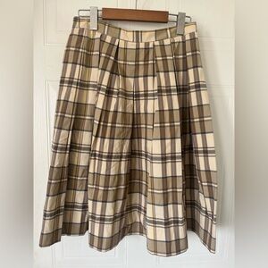 THEORY Plaid Mid-length Circle Skirt